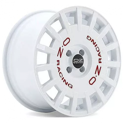 OZ Rally Racing 8x17 5*100 ET48 DIA68 Race White + Red Lettering Литой